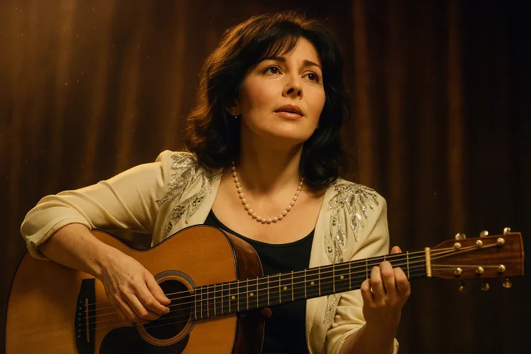 Elechka with her guitar